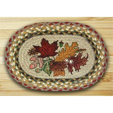 CAPITOL EARTH RUGS Printed Oval Swatch - Autumn Leaves 81-024AL